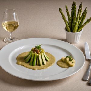 Asperges sauce avocat