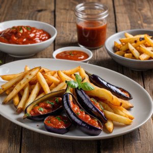 Aubergines frites à la sauce tomate