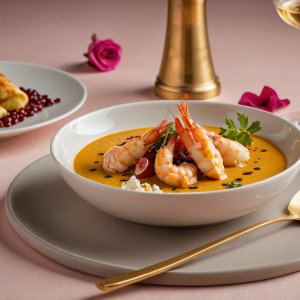 Aumônière crevette curry