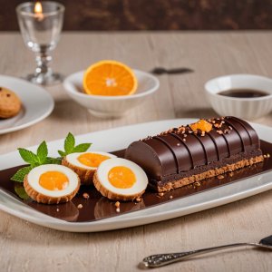 Bûche orange chocolat