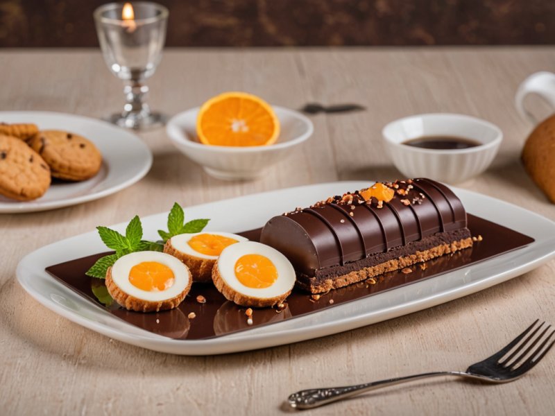 Bûche orange chocolat