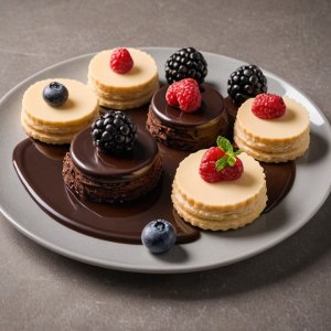 Biscuit croustillant et ganache au chocolat