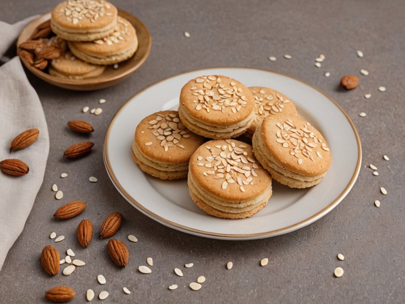Biscuits aux amandes et graines de sésame