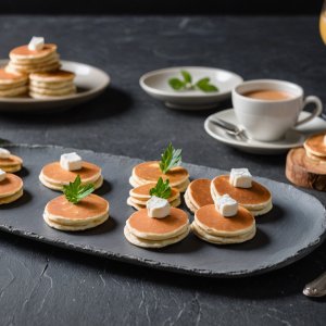 Blinis au fromage fondant