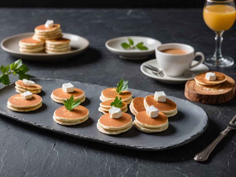 Blinis au fromage fondant