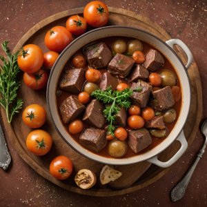 Boeuf bourguignon à la tomate