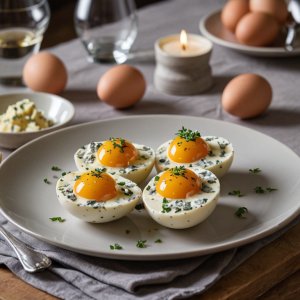 Brouillade d'oeufs au roquefort