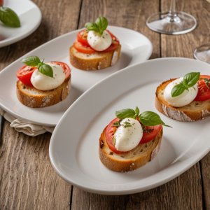 Bruschettas tomate mozzarella