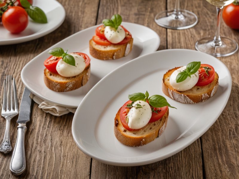 Bruschettas tomate mozzarella
