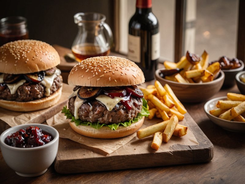 Burger au gorgonzola et figues