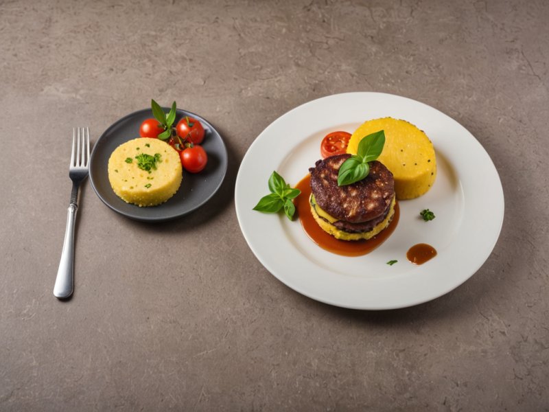 Burger polenta