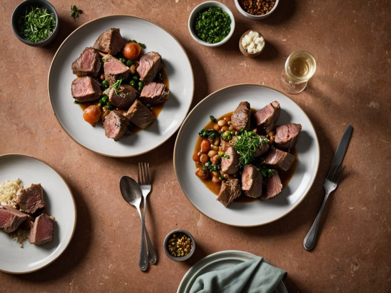 Côtelettes d'agneau épinards