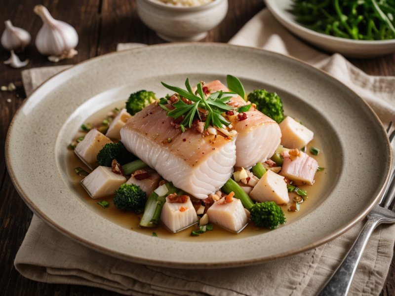 Cabillaud en papillote de chou chinois