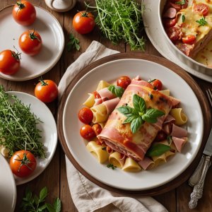 Cannellonis au jambon et à la tomate