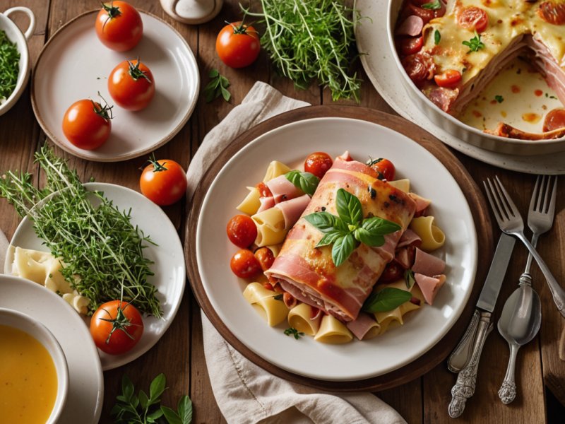 Cannellonis au jambon et à la tomate