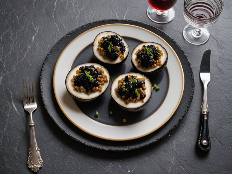 Caviar d'aubergines à la crème de sésame
