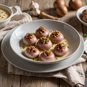 Champignons farcis aux lardons et à la crème de maroilles