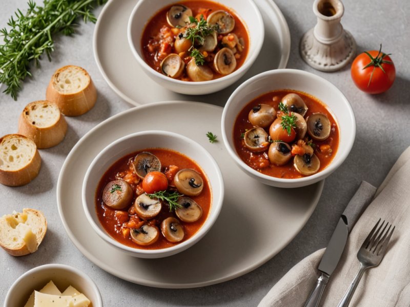 Champignons à la tomate