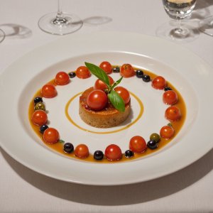 Clafoutis aux tomates cerises et olives