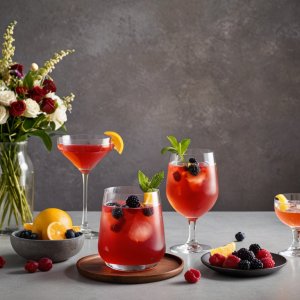 Cocktail aux fruits rouges