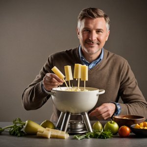 Colin avec sa fondue de poireaux et endives