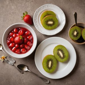 Confiture de fraise et kiwi à la vanille