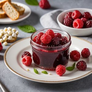 Confiture de framboises avec pépins