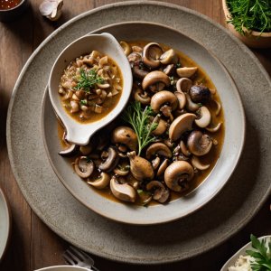 Coq sauce forestière