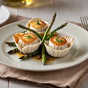Coquilles Saint-Jacques aux asperges