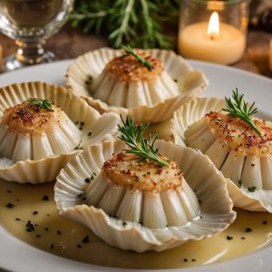 Coquillajes de San Jacinto con endibias