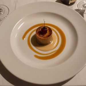 Crème brûlée con foie gras