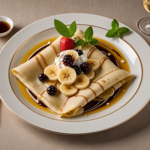 Crêpes flambées aux bananes
