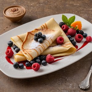 Crêpes fourrées aux fruits rouges