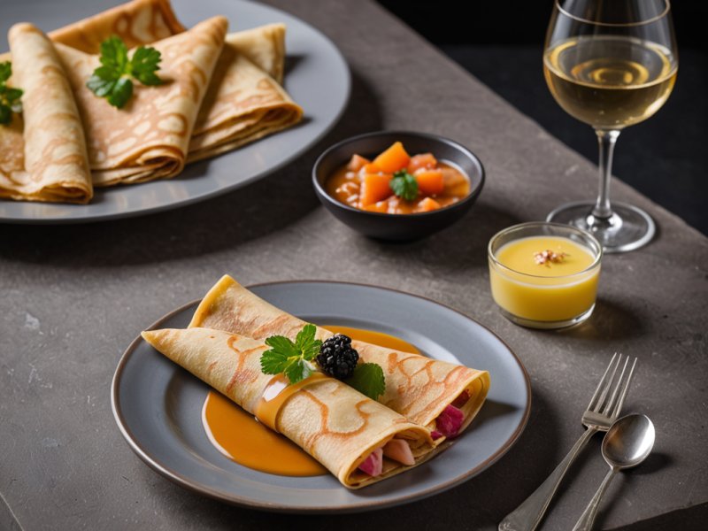 Crêpes nordiques à la vodka et au radis noir