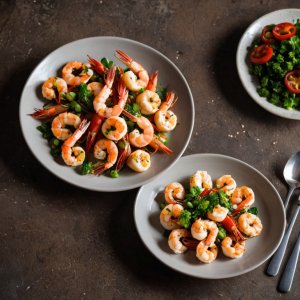 Crevettes grillées à l'ail et au chili