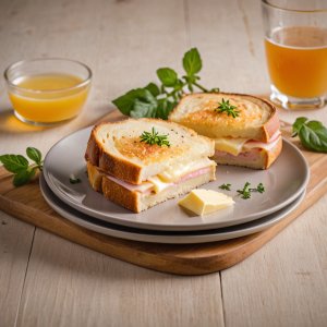 Croque monsieur au lait et fromage