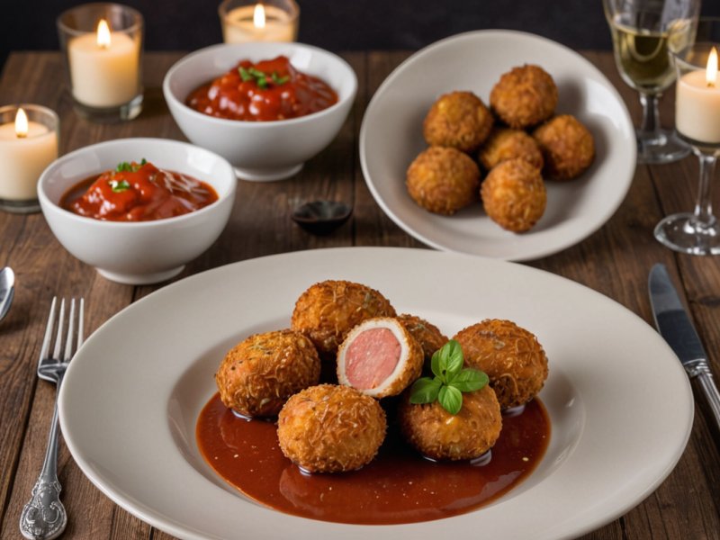Croquettes de viande sauce tomate