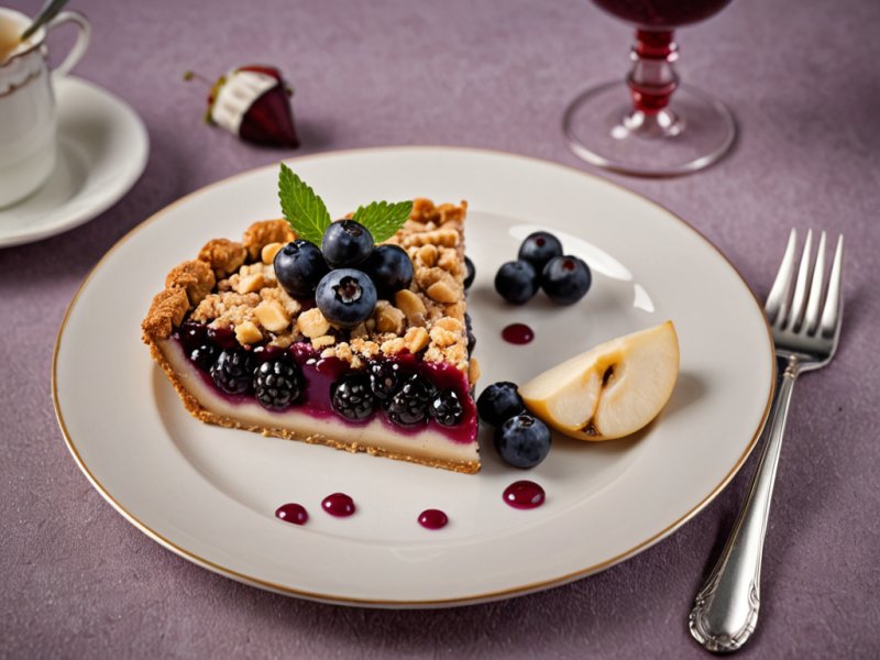 Crumble cassis et poire