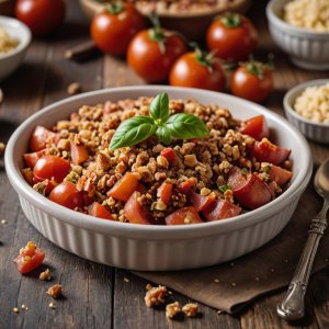 Crumble de tomates aux noix