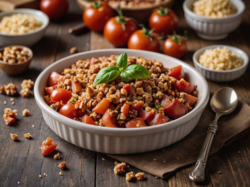 Crumble de tomates aux noix