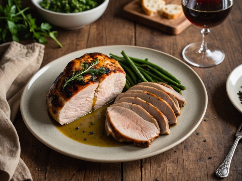 Cuisse de dinde au poivre vert