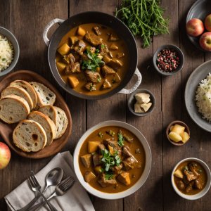 Curry de boeuf aux pommes de terre