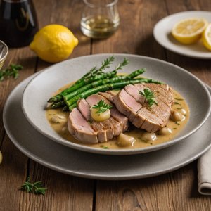 Escalope de veau sauce citronnée
