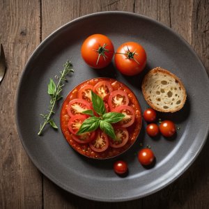 Atún y tomate picado