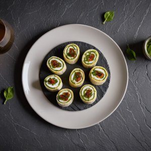 Feuilletés roulés aux courgettes