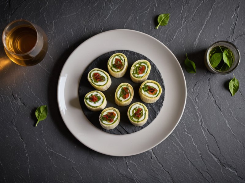 Feuilletés roulés aux courgettes