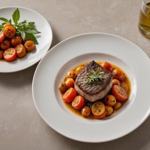 Filets de merlan aux tomates et oignons