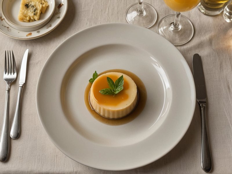 Flan aux champignons et beurre de basilic