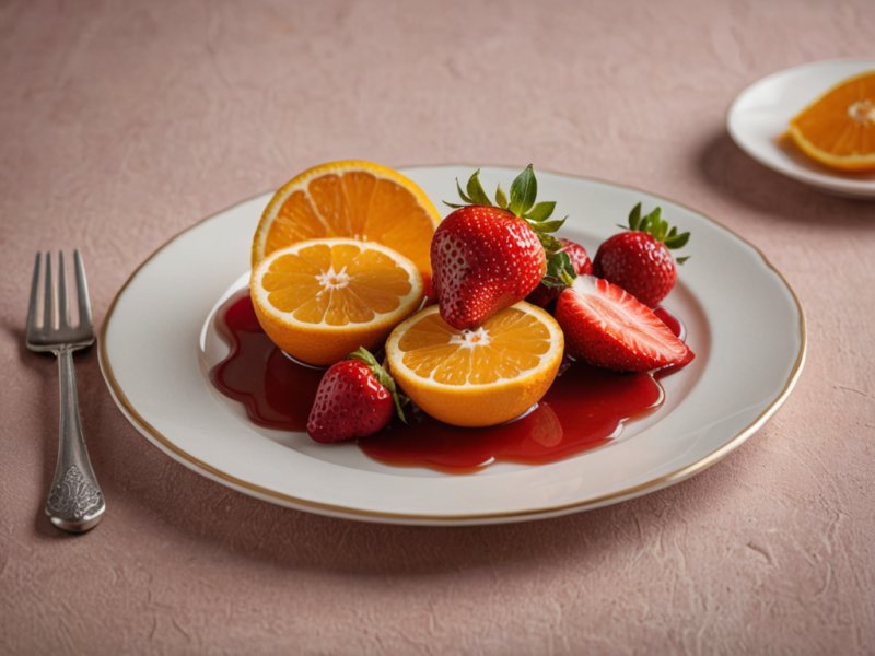 Fraises au jus d'orange