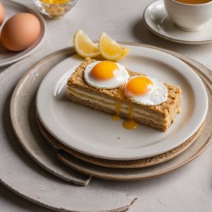 Gâteau de Pâques : biscuit et crème au beurre café